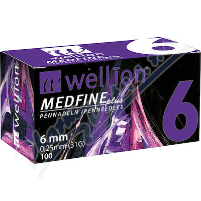 Wellion MEDFINE jehly inz.pera 0.25x6mm 31G 100ks