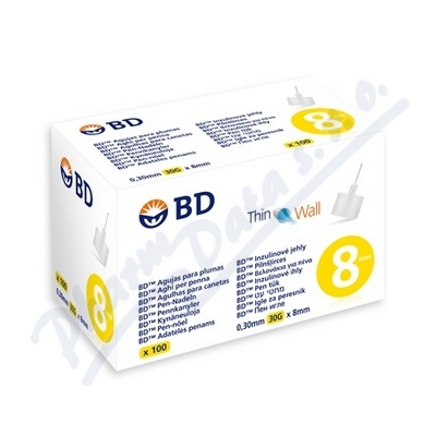Inzulinové jehly BD 0.30x8mm (30G) 100ks
