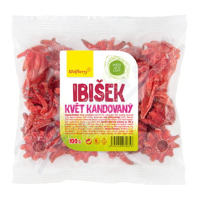 Ibišek květ kandovaný 100g Wolfberry