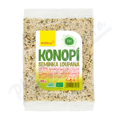 Konopí semínka loupaná BIO 100g Wolfberry