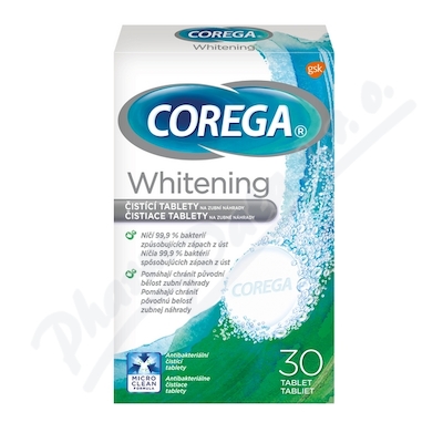 Corega whitening čisticí tablety 30ks