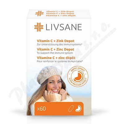 LIVSANE Vitamin C + Zinek vysoká dávka 60ks