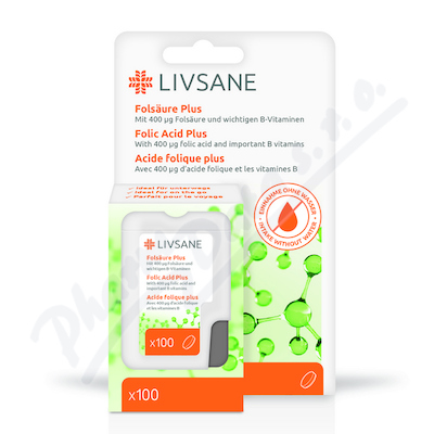 LIVSANE kyselina listová + B vitaminy 100 ks