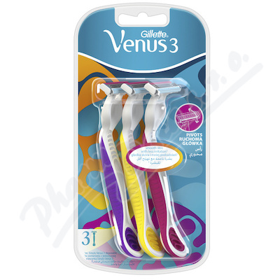 Gillette Venus3 Multicolor jednoráz.holítka 3ks