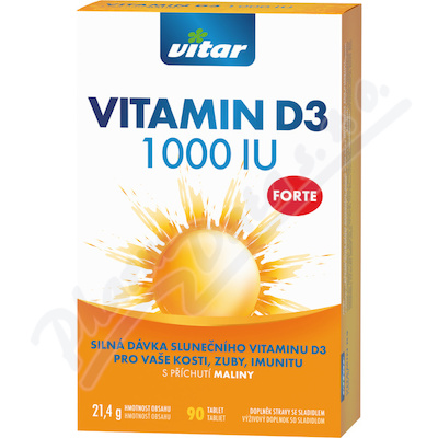 Vitar Vitamin D3 Forte 1000 IU tbl.90