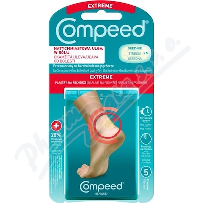 COMPEED Extreme nápl.na puchýře pata střední 5ks