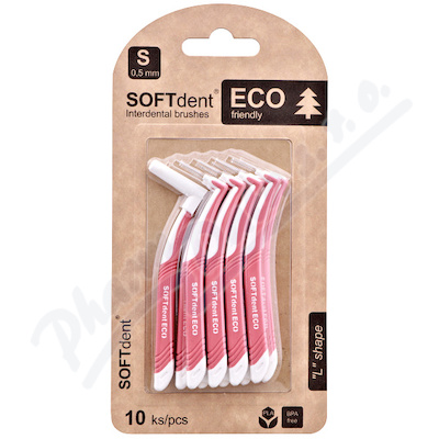 SOFTdent ECO mezizubní kartáček zahnutý 0.5mm 10ks