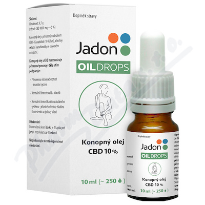 Jadon OIL DROPS konopný olej CBD 10% 10ml