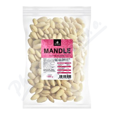 Allnature Mandle jádra natural loupané 1000g