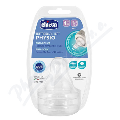 CHICCO Dudlík Perf.5 silikon rychlý průtok 4m+ 2ks