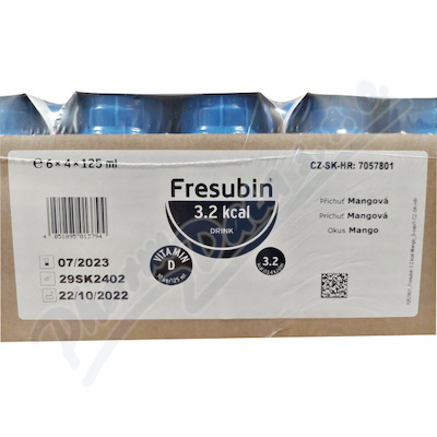 Fresubin 3.2kcal drink př.mangová por.sol.4x125ml