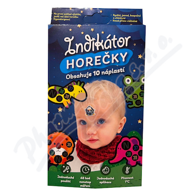 Indikátor horečky 10 náplastí