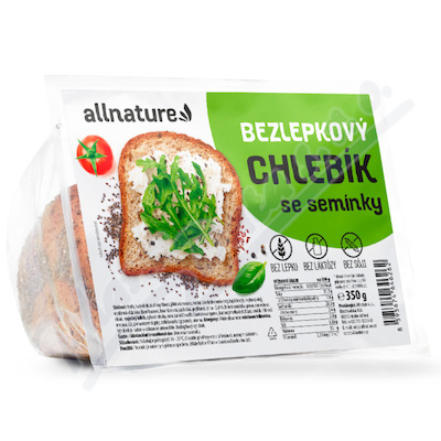 Allnature Bezlepkový chlebík se semínky 350g