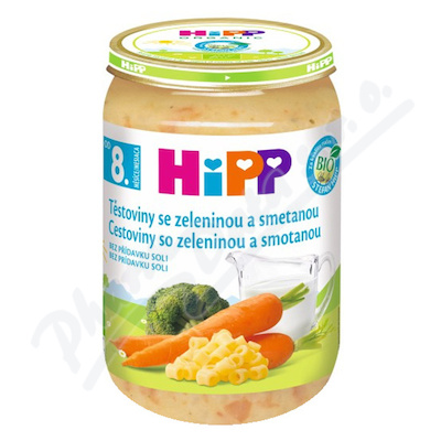 HiPP Těstoviny se zeleninou a smetanou BIO 8m 220g
