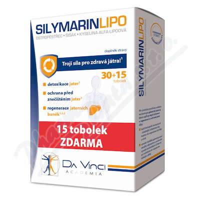 SILYMARIN LIPO Da Vinci Academia tob.30+15 ZDARMA