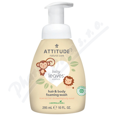 ATTITUDE Dětská mycí pěna hruška 295ml