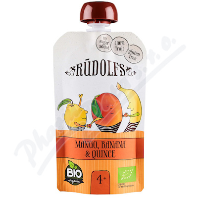 Rudolfs Mango banán kdoule kapsička BIO 110g 4M+