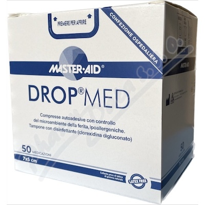 DROP MED Rychloobvaz Steril. Antisep 7x5 cm/50 ks