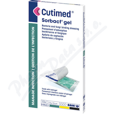 Cutimed Sorbact gel antimikrob.krytí 7.5x15cm 10ks