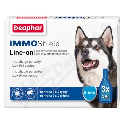 beaphar IMMO Shield Line-on pes M 15-30kg 3x3ml