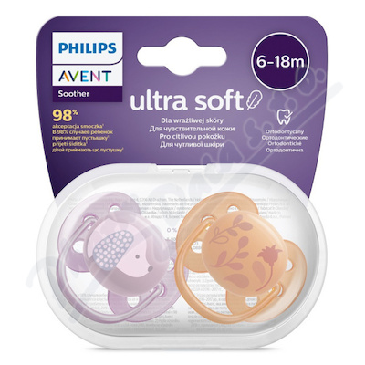 Philips AVENT Šidít.Ultrasoft 6-18m dív./obr.2ks