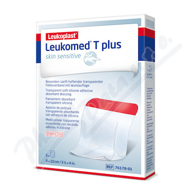 Leukomed T Plus Skin Sens.nápl.s polš.8x10cm 5ks