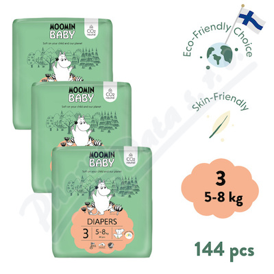 Moomin Baby 3 Midi 5-8kg eko plenky 3x48ks