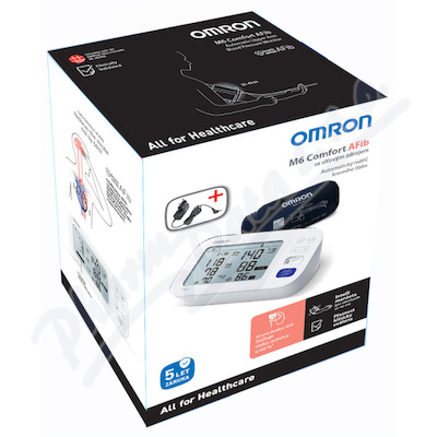 Tonometr OMRON M6 Comfort AFib pažní+síťový zdroj