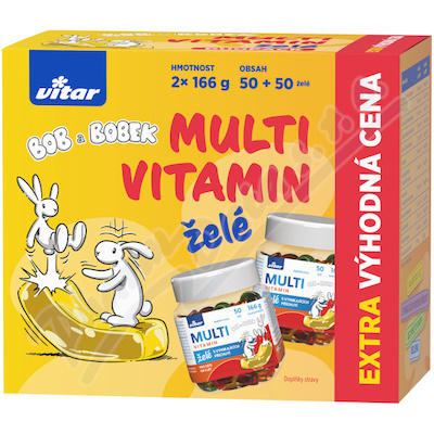 Vitar Multivitamin Bob a Bobek želé 2x50ks