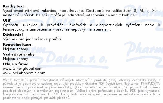 Ambulex Nitryl rukavice nitril.nepudrované M 100ks