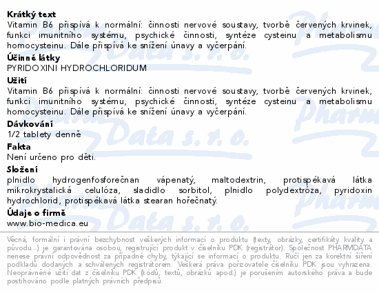 Pyridoxin 20mg tbl.30