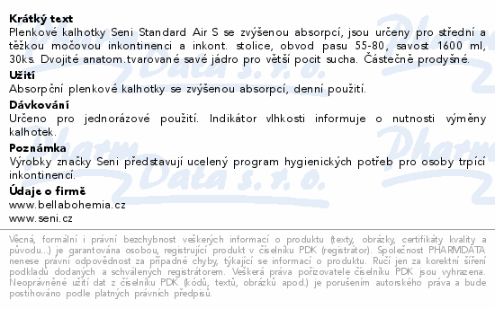 Seni Standard Air inkon.plenkové kalhotky S 30ks