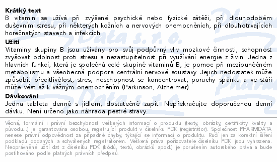 LIVSANE Vitamin B Komplex vysoká dávka 60ks