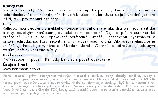 MoliCare Premium Fixpants inkont.fixač.kalh.XL 5ks