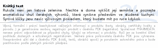 Rukola semínka na klíčení BIO 200g Wolfberry