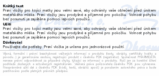 LIVSANE Prsní vložky 30 ks