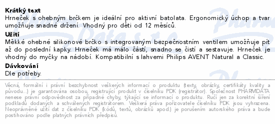 AVENT Hrnek s ohebným brčkem 300ml dívka