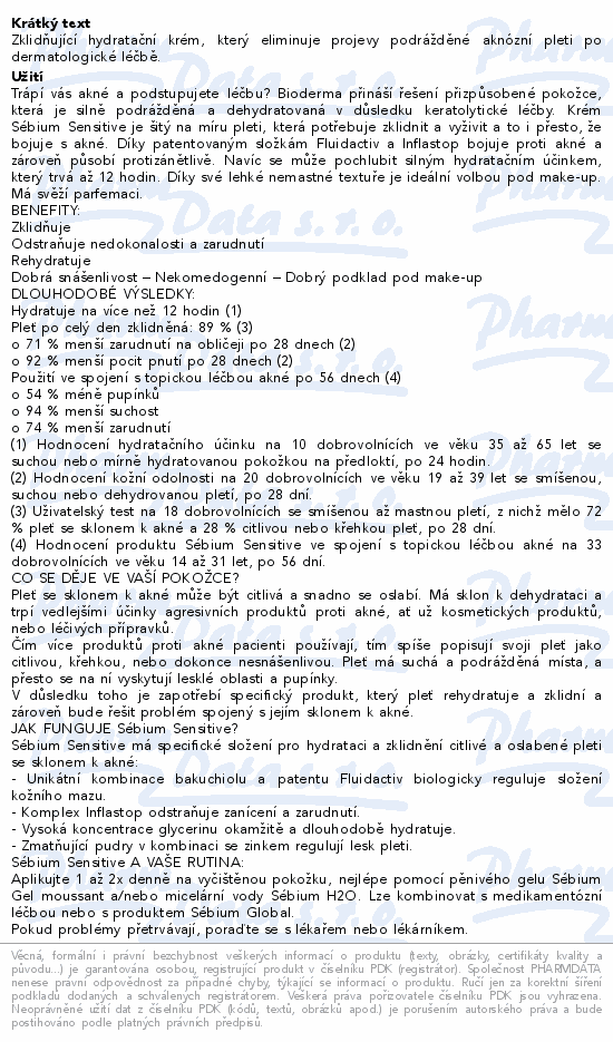 BIODERMA Sébium Sensitive krém 30ml