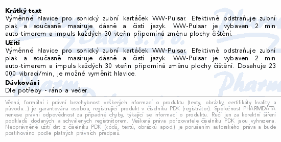 Biotter WW-Pulsar výměnné hlavice 2ks