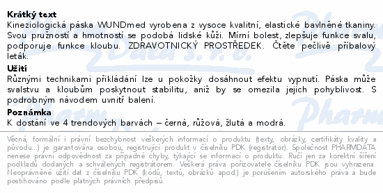 WUNDmed kinezio.tejp.páska růžová 5cmx5m 1ks