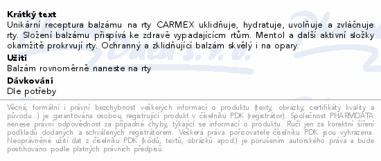 CARMEX Balzám na rty ultra hydr. SPF15 Vanil.4.25g