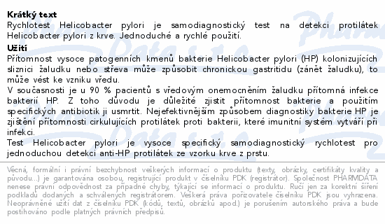 VITAMIN STATION Rychlotest Helicobacter Pylori