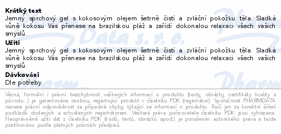 Dermacol Aroma Ritual Brazil.kokos sprch.gel 250ml