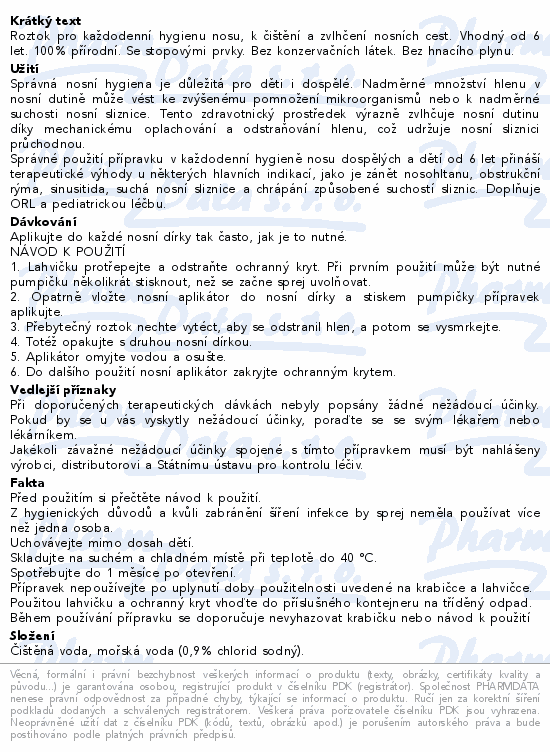 LIVSANE Nosní sprej Mořská voda Izotonická 30ml