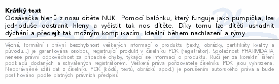 NUK-Odsávačka nosních hlenů 256065