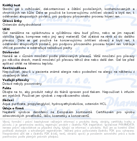 octenilin Wound gel na rány 20ml schülke