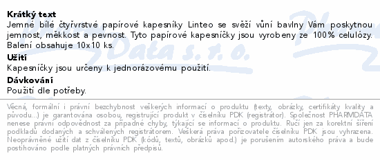 Linteo Papírové kapes.sv.vůně bavlny 4vrst.10x10ks