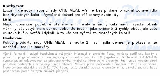 NUPO One Meal +Prime hotový nápoj jahoda 330ml