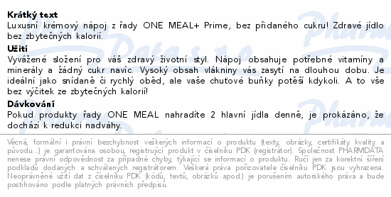 NUPO One Meal +Prime hotový nápoj vanilka 330ml