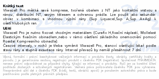 Krytí Vliwazell Pro vysoce absorbční 10x10cm 10ks